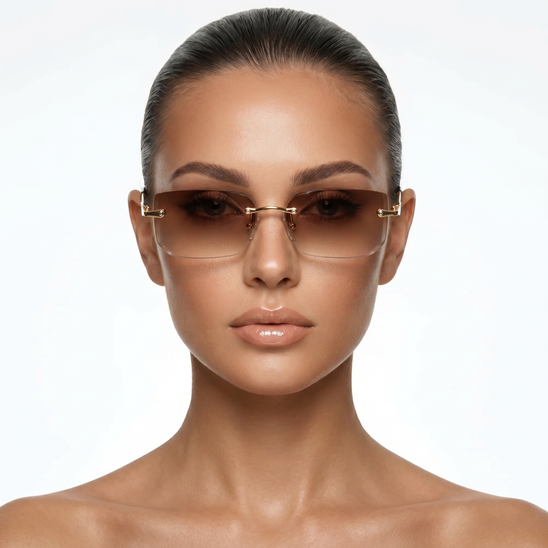 Lennox Shades — Amber Topaz (model front)