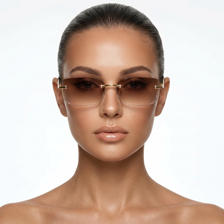 Lennox Shades — Amber Topaz (model front)