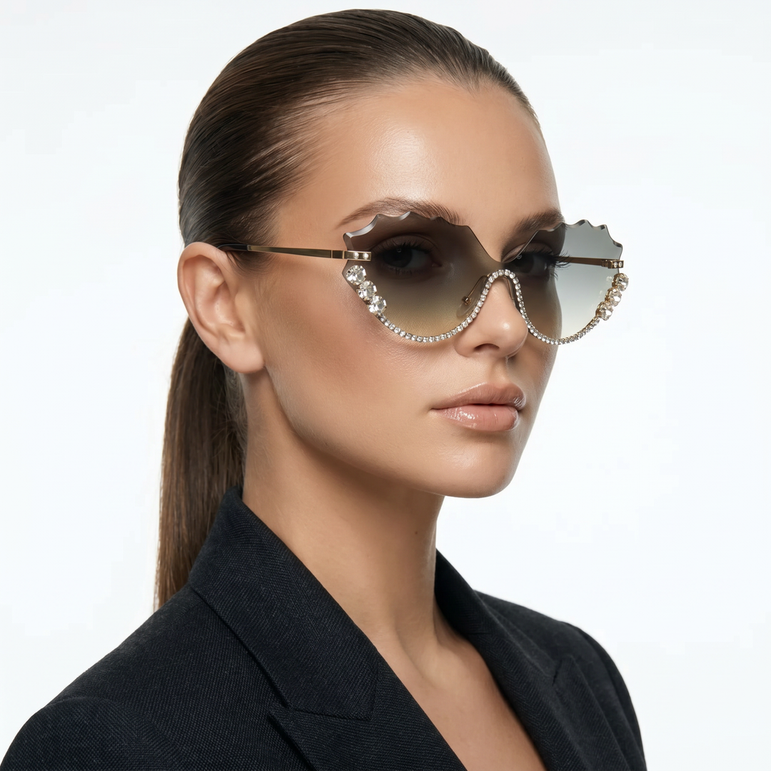 Royce Shades — Smoke Quartz (model three-quarter right)