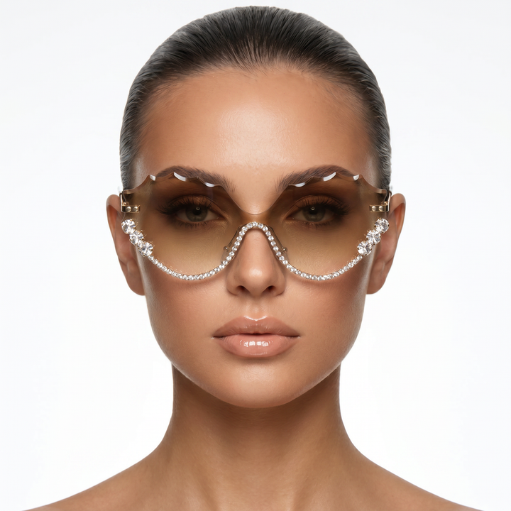 Royce Shades — Cognac Amber (model front)