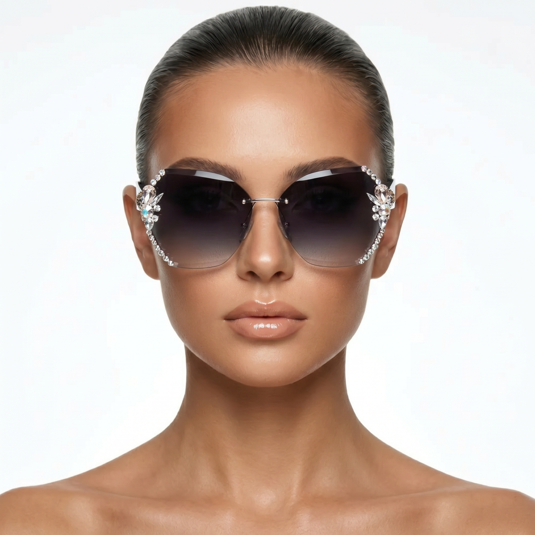 Vesper Shades — Slate Pearl (model front)