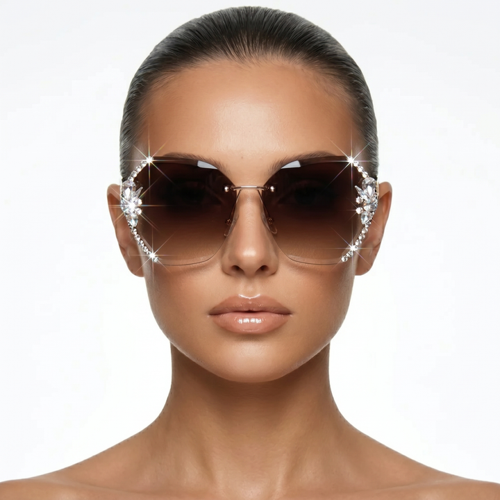 Vesper Shades — Espresso Amber (model front)