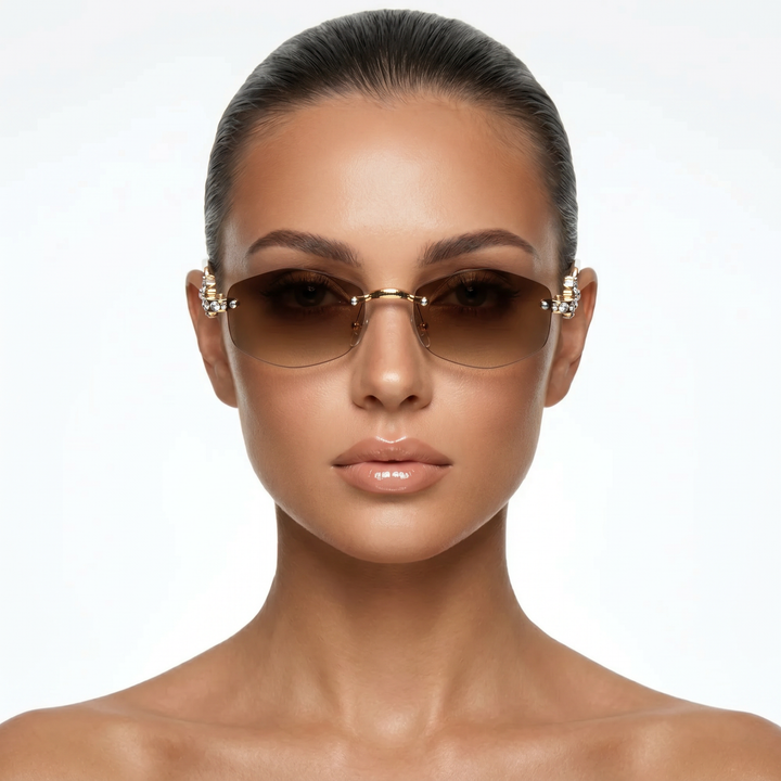 Halo Shades — Mocha Topaz model front