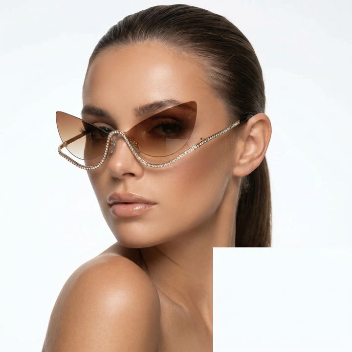 Lillian Shades — Honey Amber model three-quarter