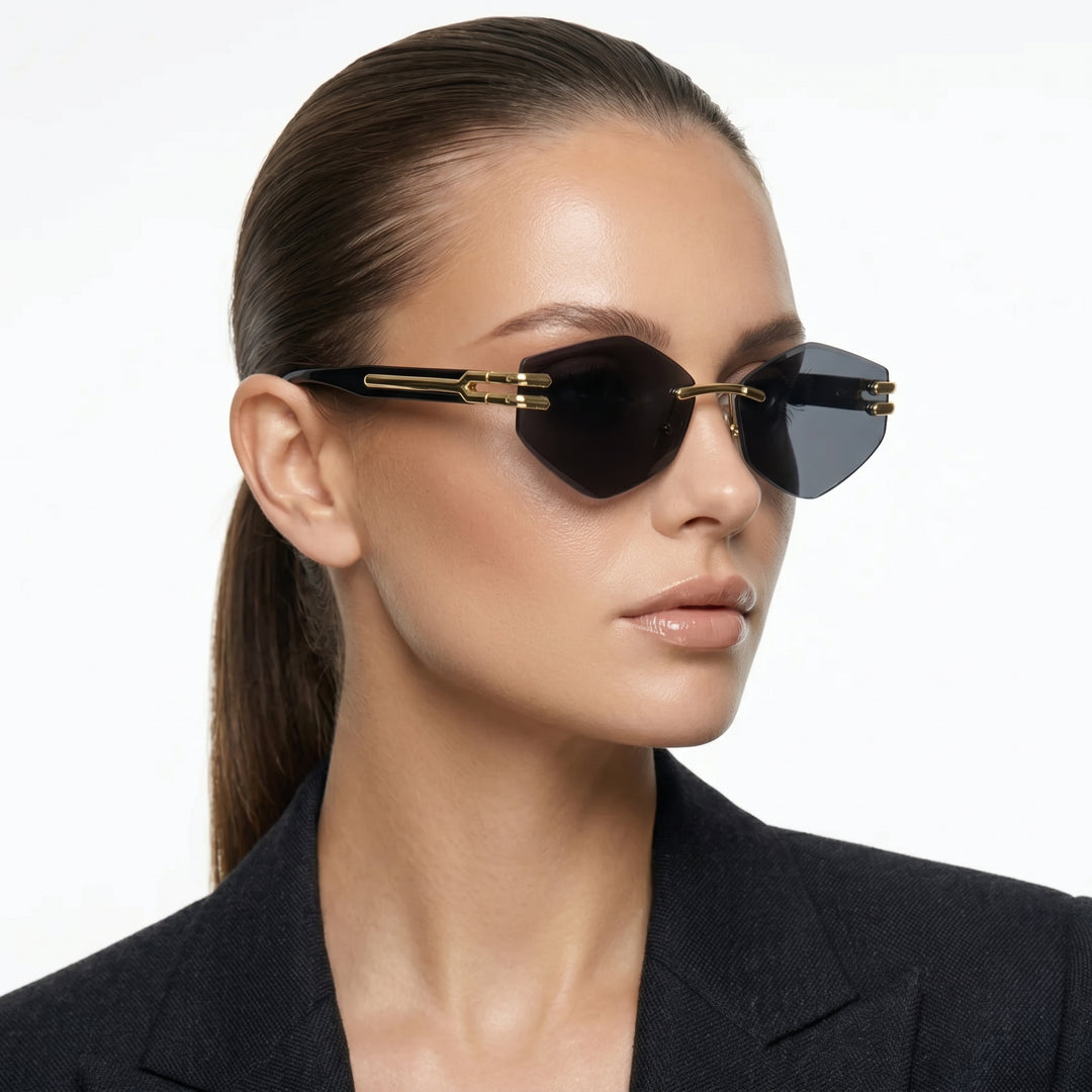 Solstice Shades — Onyx Smoke model three-quarter