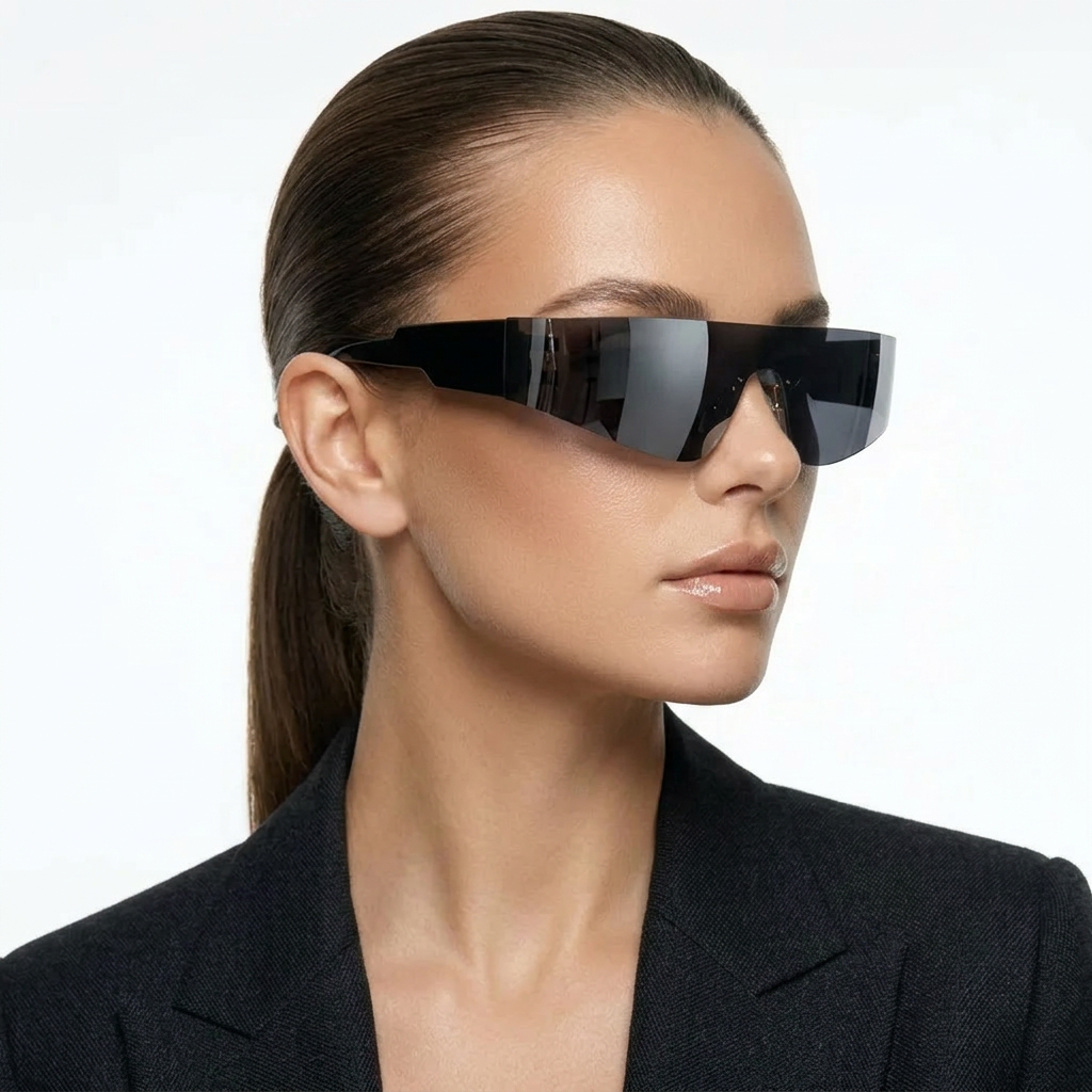 Aerial Shades — Onyx Mirror model three-quarter