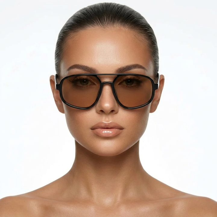 Verona Shades — Mocha Tortoise model front