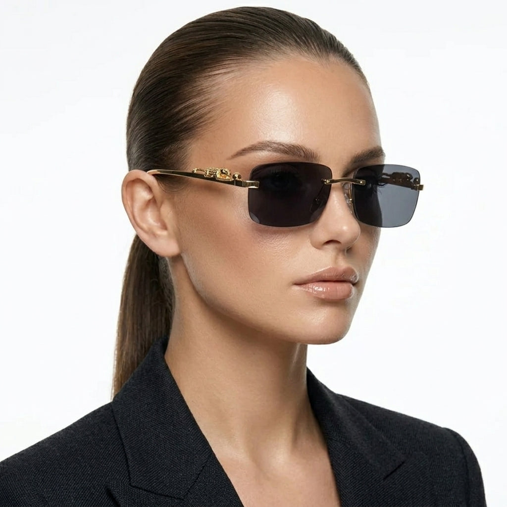 Leopard Shades — Obsidian Leopard model three-quarter