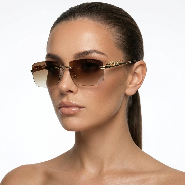 Leopard Shades — Mocha Leopard model three-quarter