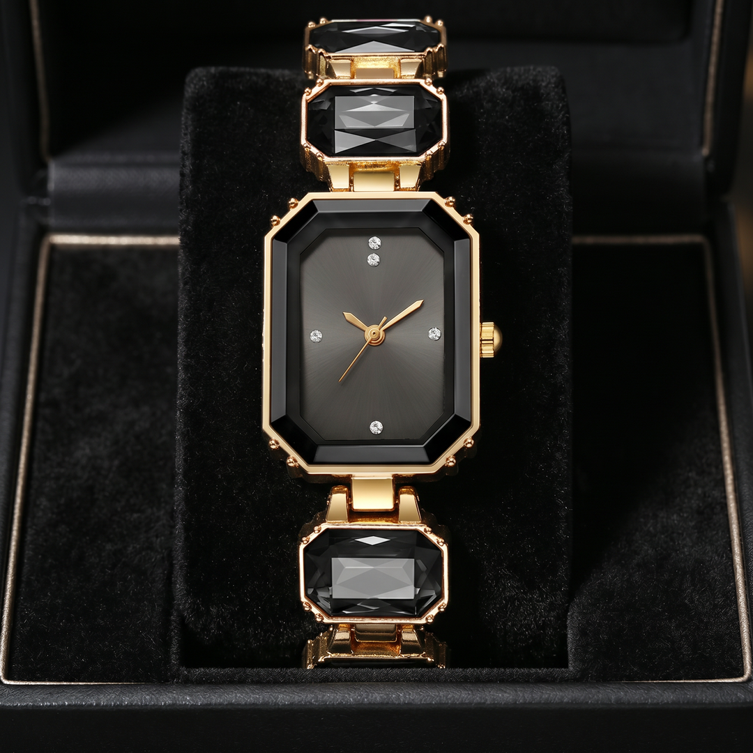 Lumière Watch — Onyx Frost, in box