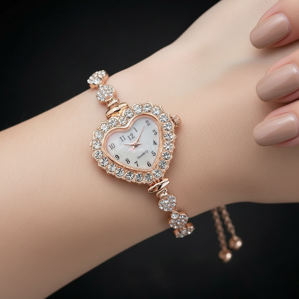 Aurelia Watch Rose Gold on wrist