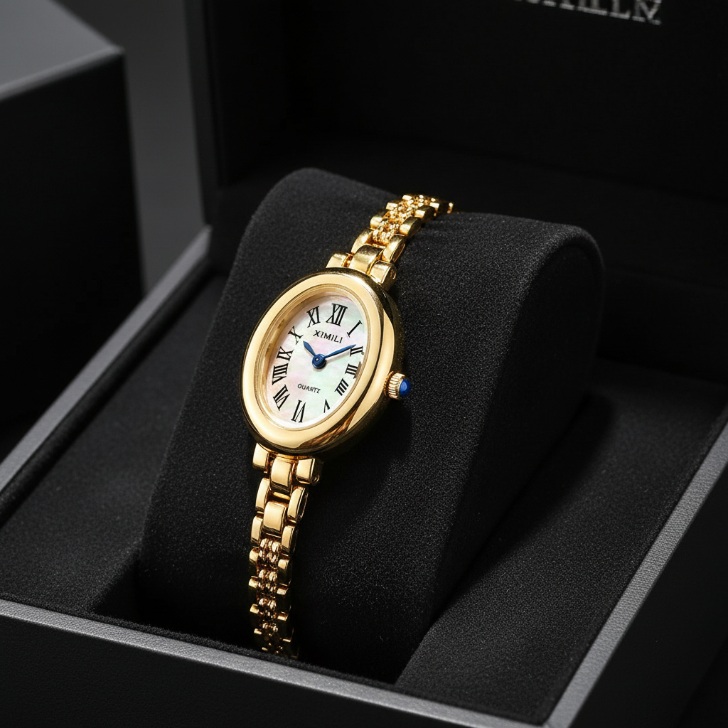 Solène Watch in Gilded Eclipse in box