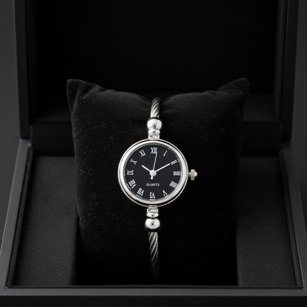 Solene Watch Argent Roman in gift box