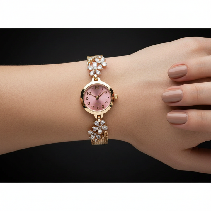 Aurelia Watch Rose Brilliance on wrist