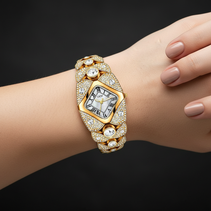 Champagne Glace on wrist