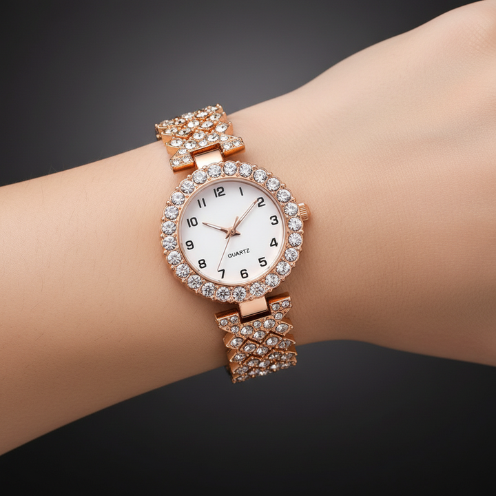 Lumière Watch - Rosé Brilliance - on wrist