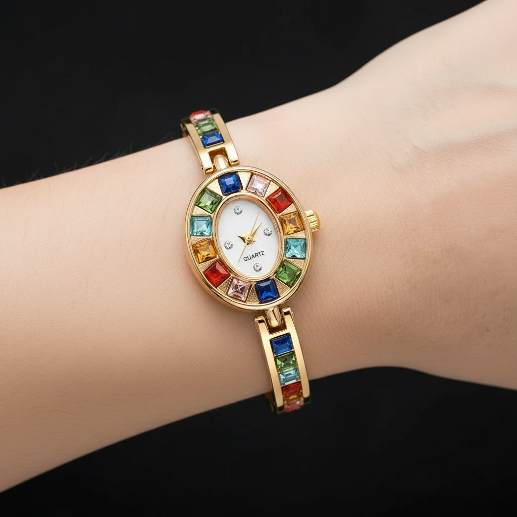 Solene Watch Aurelia Gold on wrist