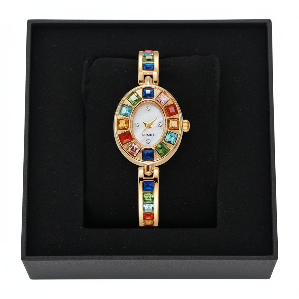 Solene Watch Aurelia Gold in box