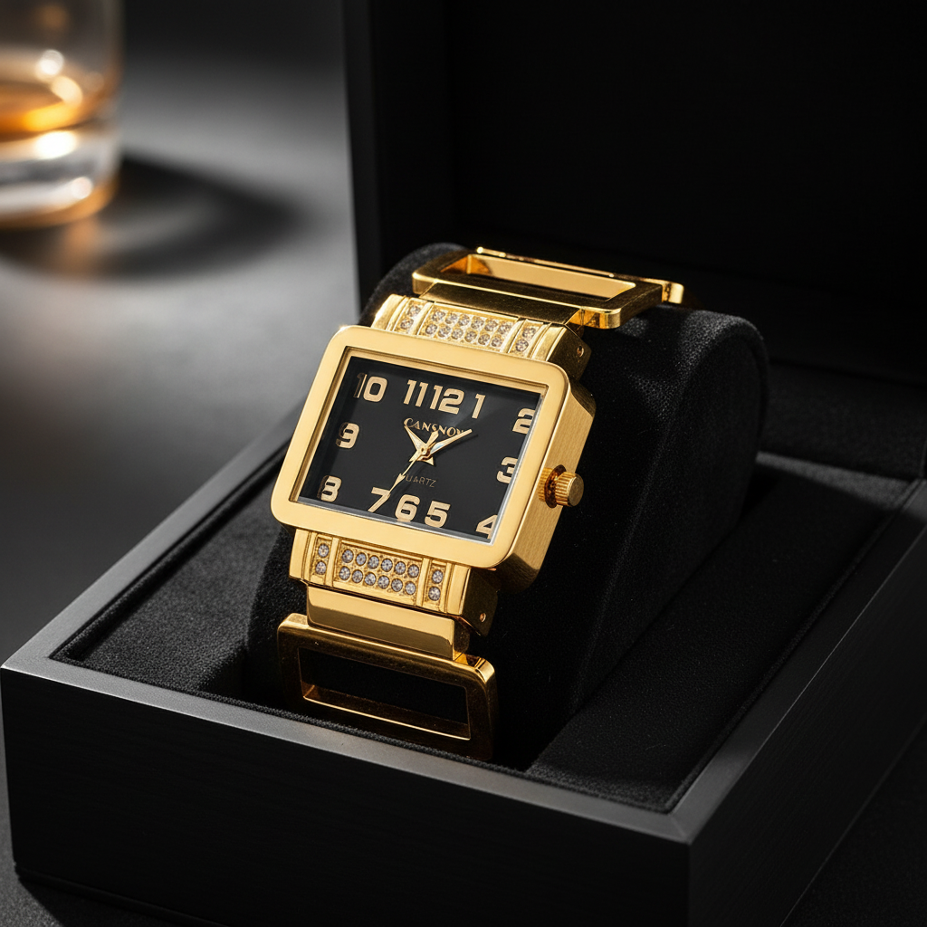Lumière Watch Onyx Doré in box