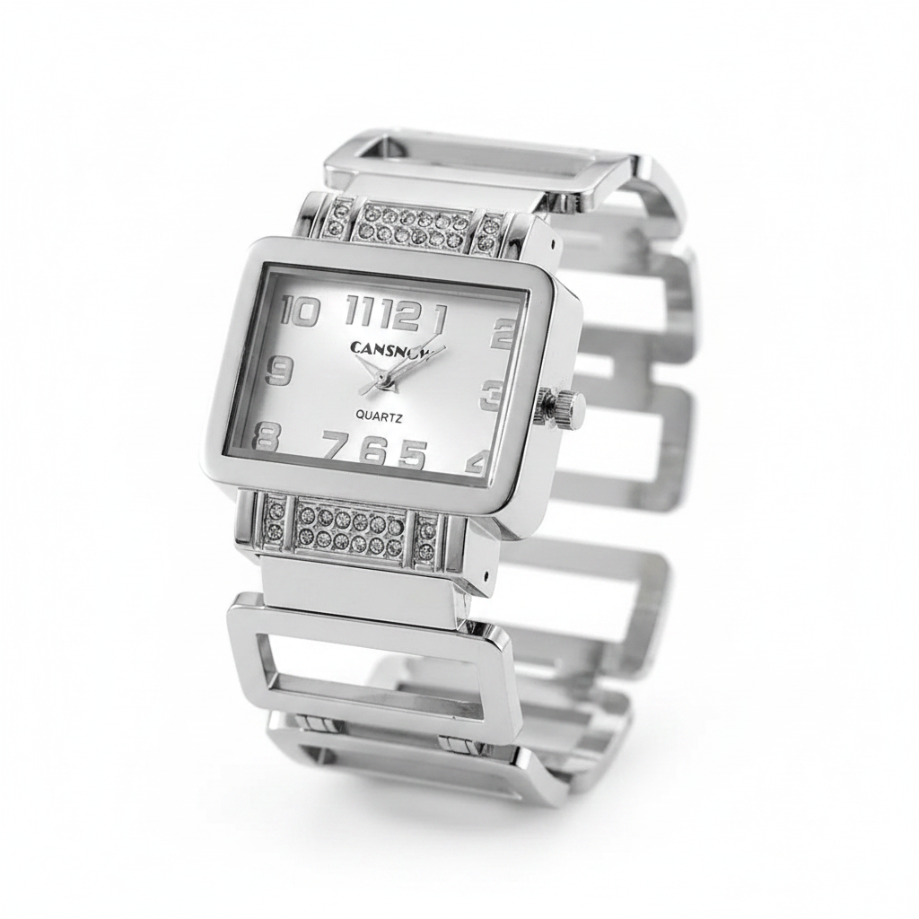 Lumière Watch Silver White studio