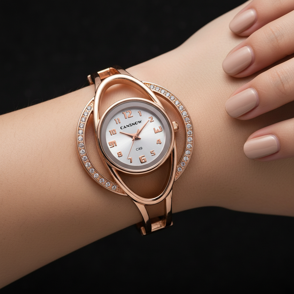 Lumière Watch Rosé Brilliance on wrist