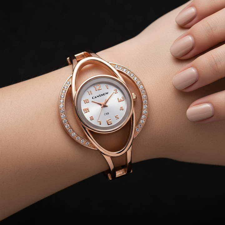 Lumière Watch Rosé Brilliance on wrist