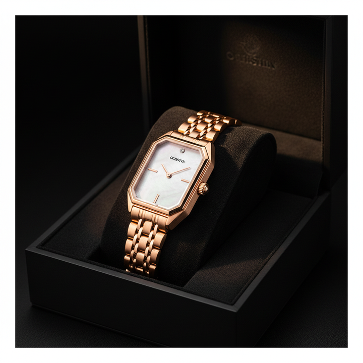 Solene Watch Blanc Aurora in box