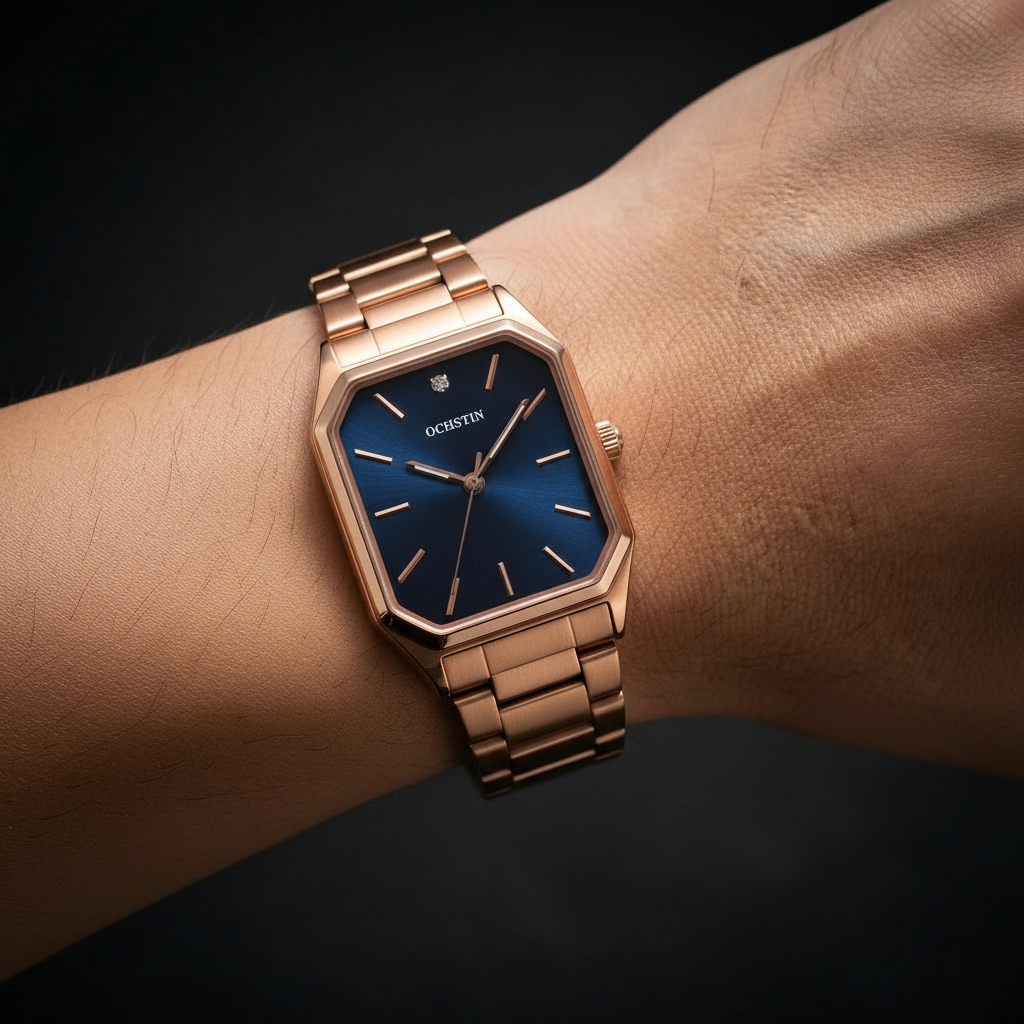 Solene Watch Bleu Nuit on wrist