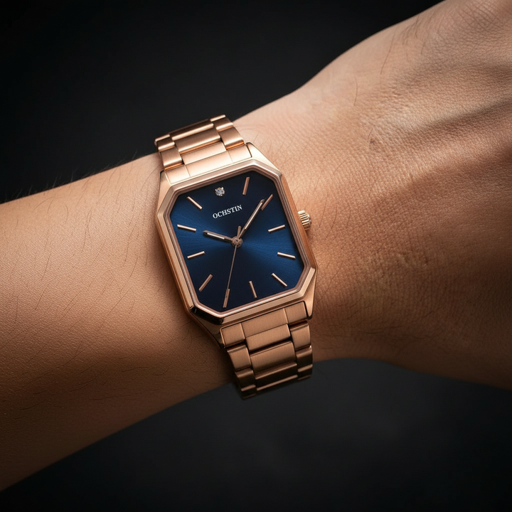 Solene Watch Bleu Nuit on wrist