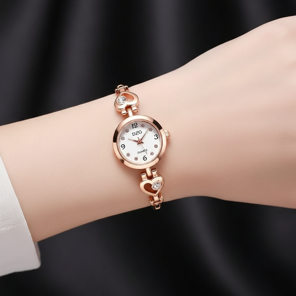 Solene Watch Rose Gold on wrist