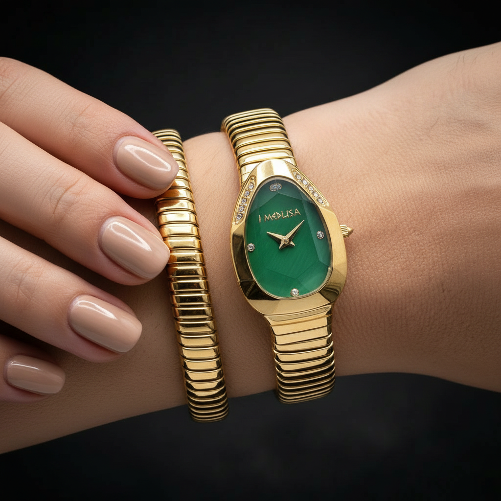 Sérpentine Watch in Émeraude Or - wrist