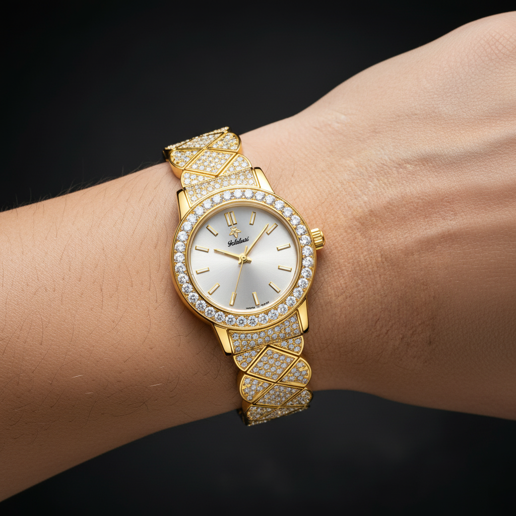 Gold on wrist