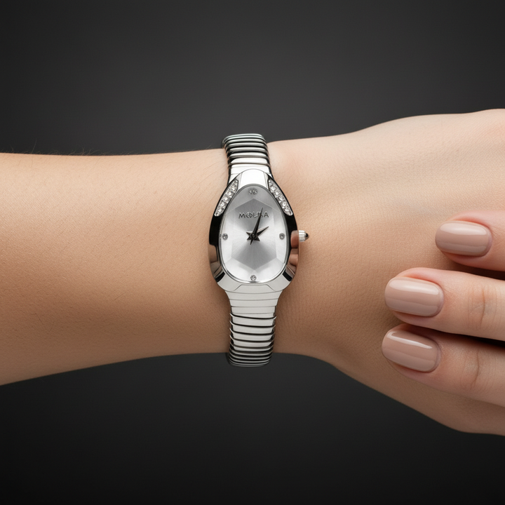 Sérpentine Watch in Silver White - wrist