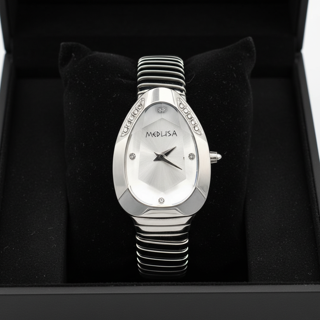Sérpentine Watch in Silver White - gift box