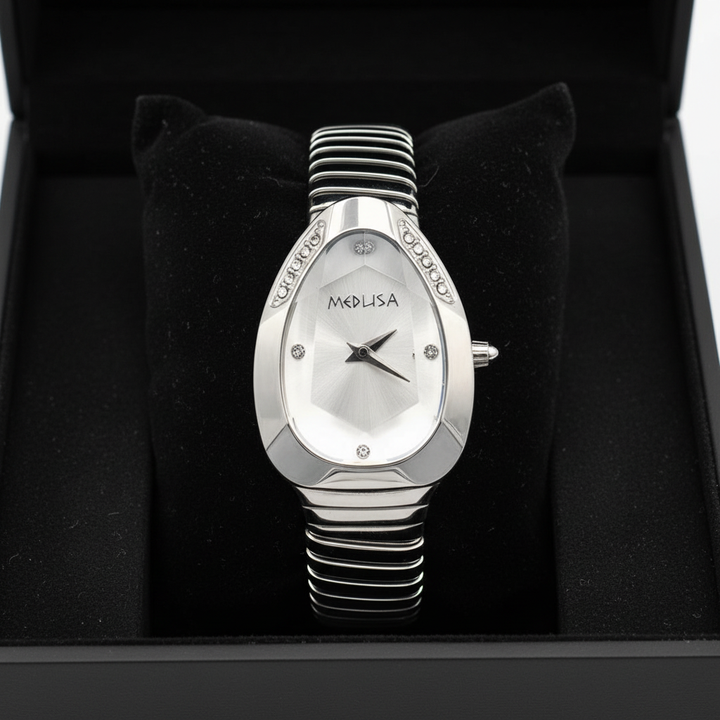 Sérpentine Watch in Silver White - gift box