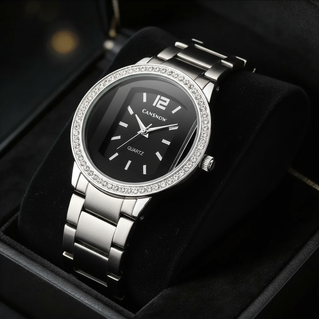 Solene Watch Obsidian Lustre in gift box