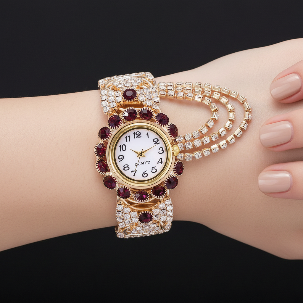 Solene Watch in Améthyste Brilliance — on wrist