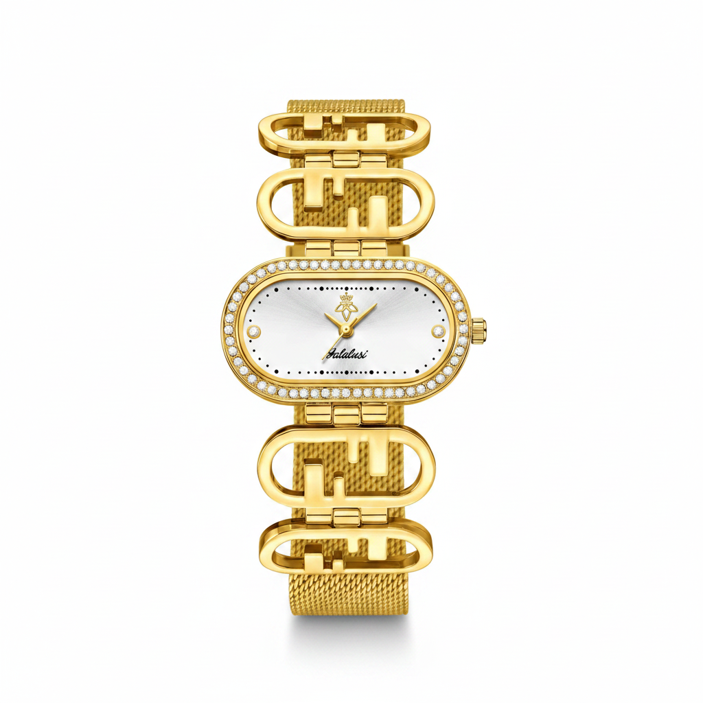 Solene Watch in Golden Ivory - studio