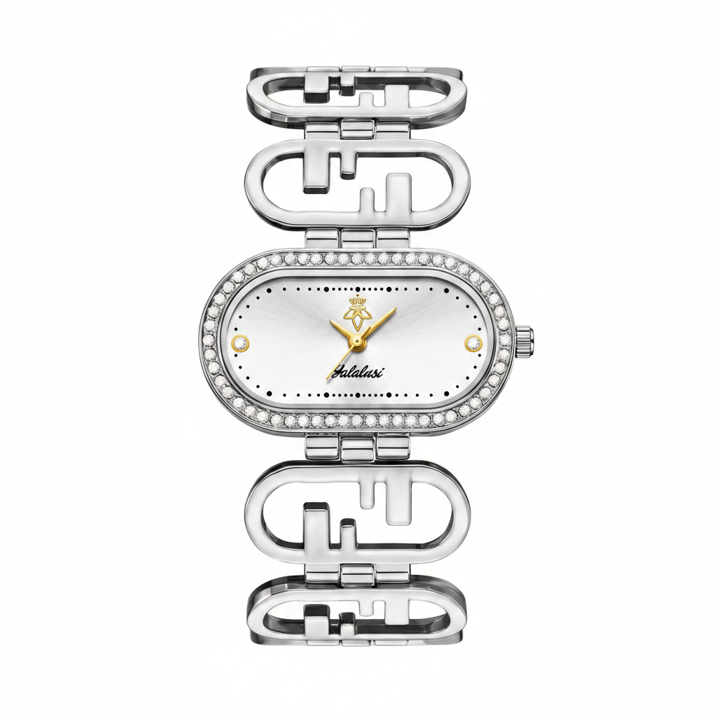 Solene Watch in Pearl Frost - studio