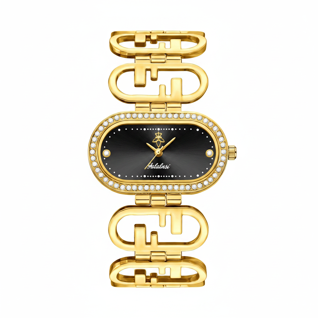 Solene Watch in Golden Onyx - studio