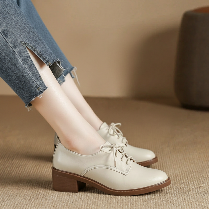 Margaux Loafers in Almond Veil — onfoot_a