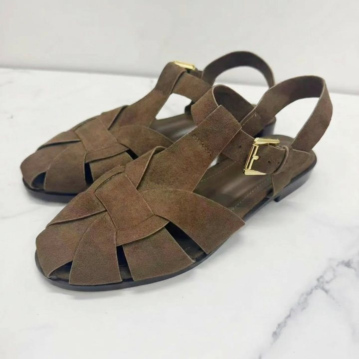 Belle Sandals in Cognac Veil — studio_a