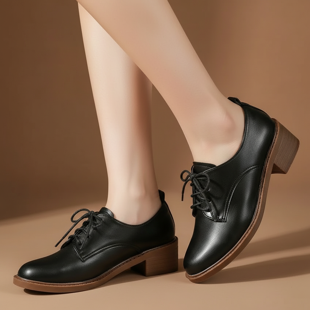 Margaux Loafers in Noir Eclipse — onfoot_a