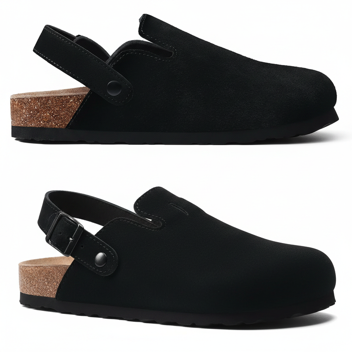 Brillance Mules in Onyx — studio
