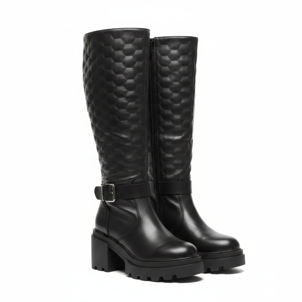 Solene Boots in Black Honeycomb — studio_a