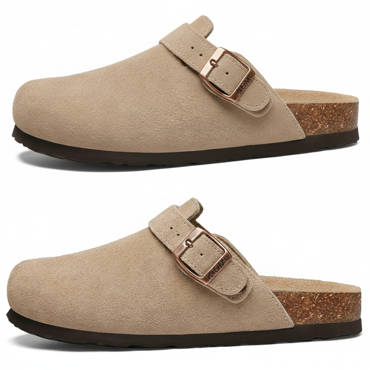 Brillance Mules in Taupe — studio