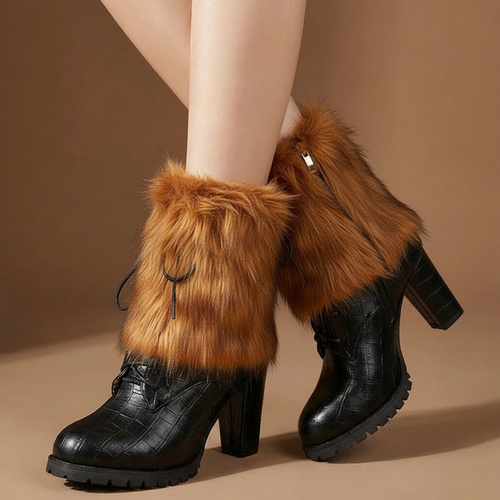 Adele boot covers / leg warmers in Vixen — onfoot_a