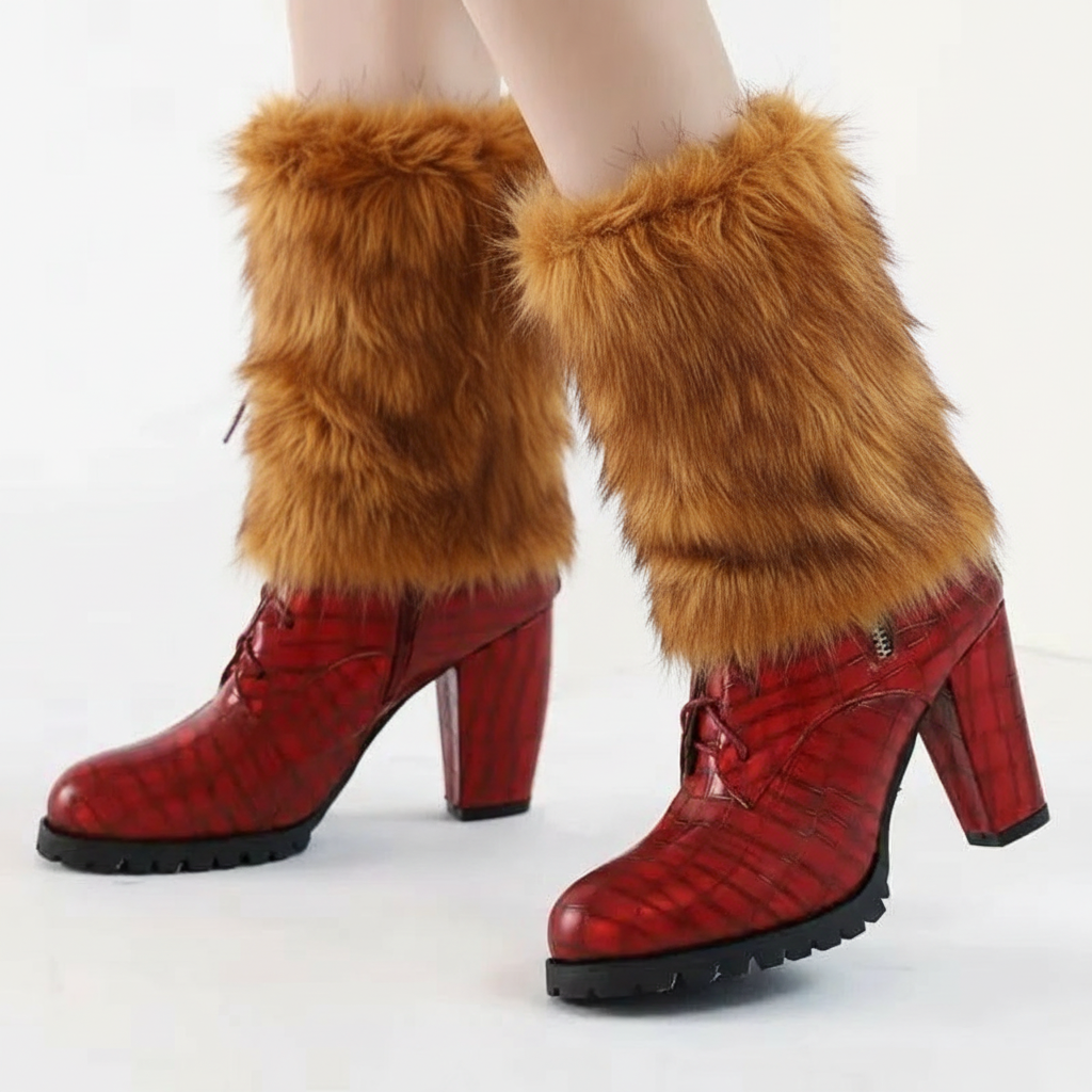 Adele boot covers / leg warmers in Vixen — onfoot_b