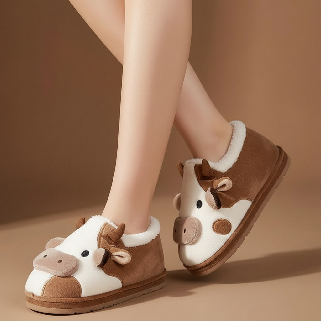 Etincelle slippers in Brown — onfoot_a