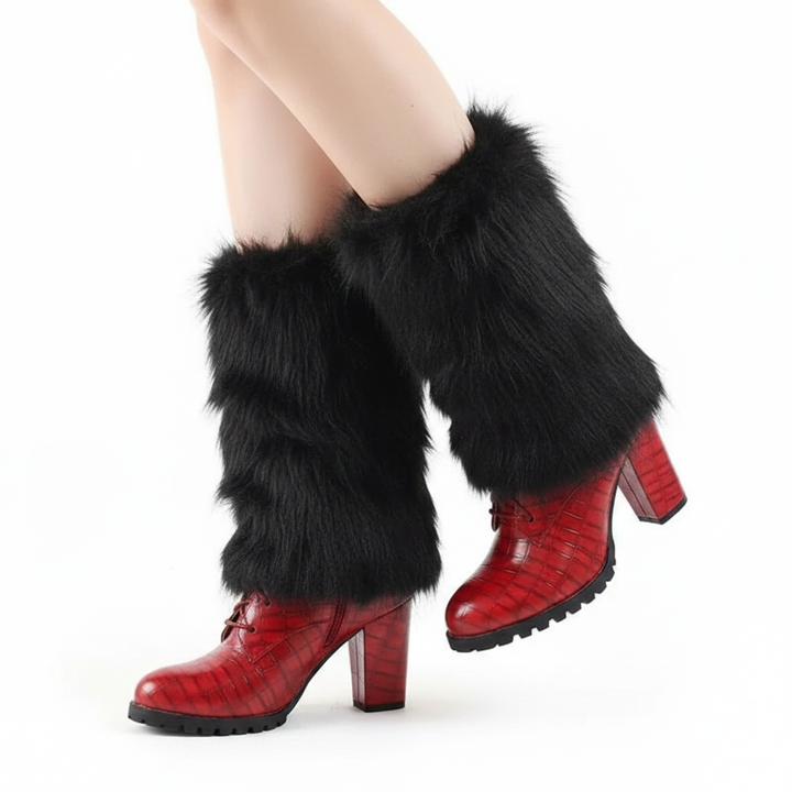 Adele boot covers / leg warmers in Black — onfoot_b